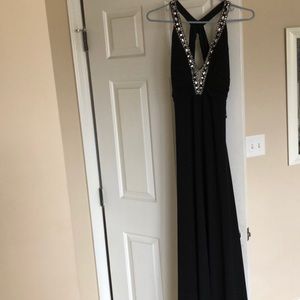 Strapped crossback prom dress
